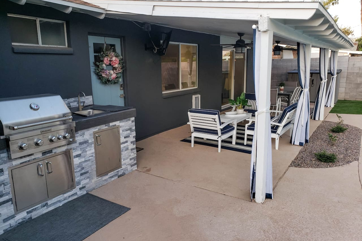 Plenty of space to BBQ and serve