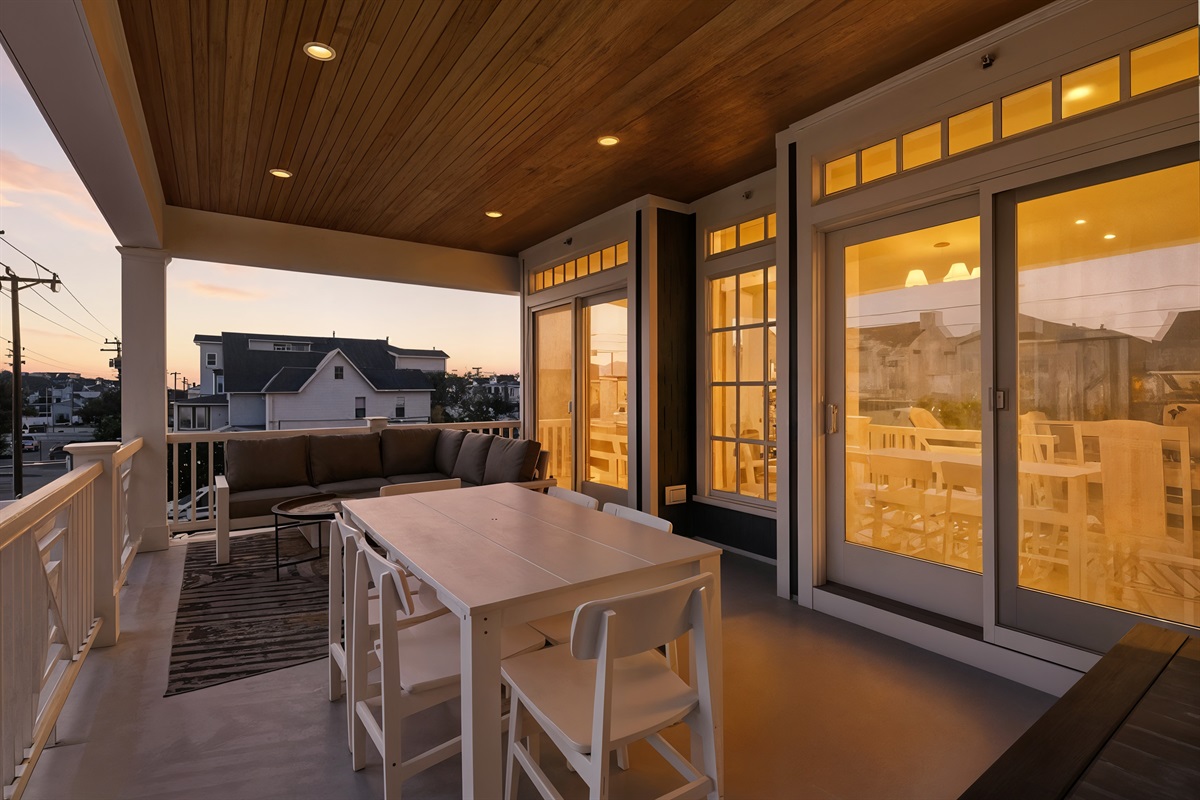 View of the outdoor area during night time