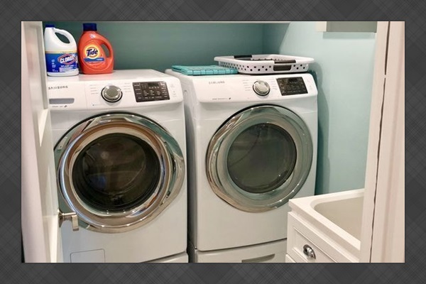 Washer and dryer - you'll have enough detergent on site