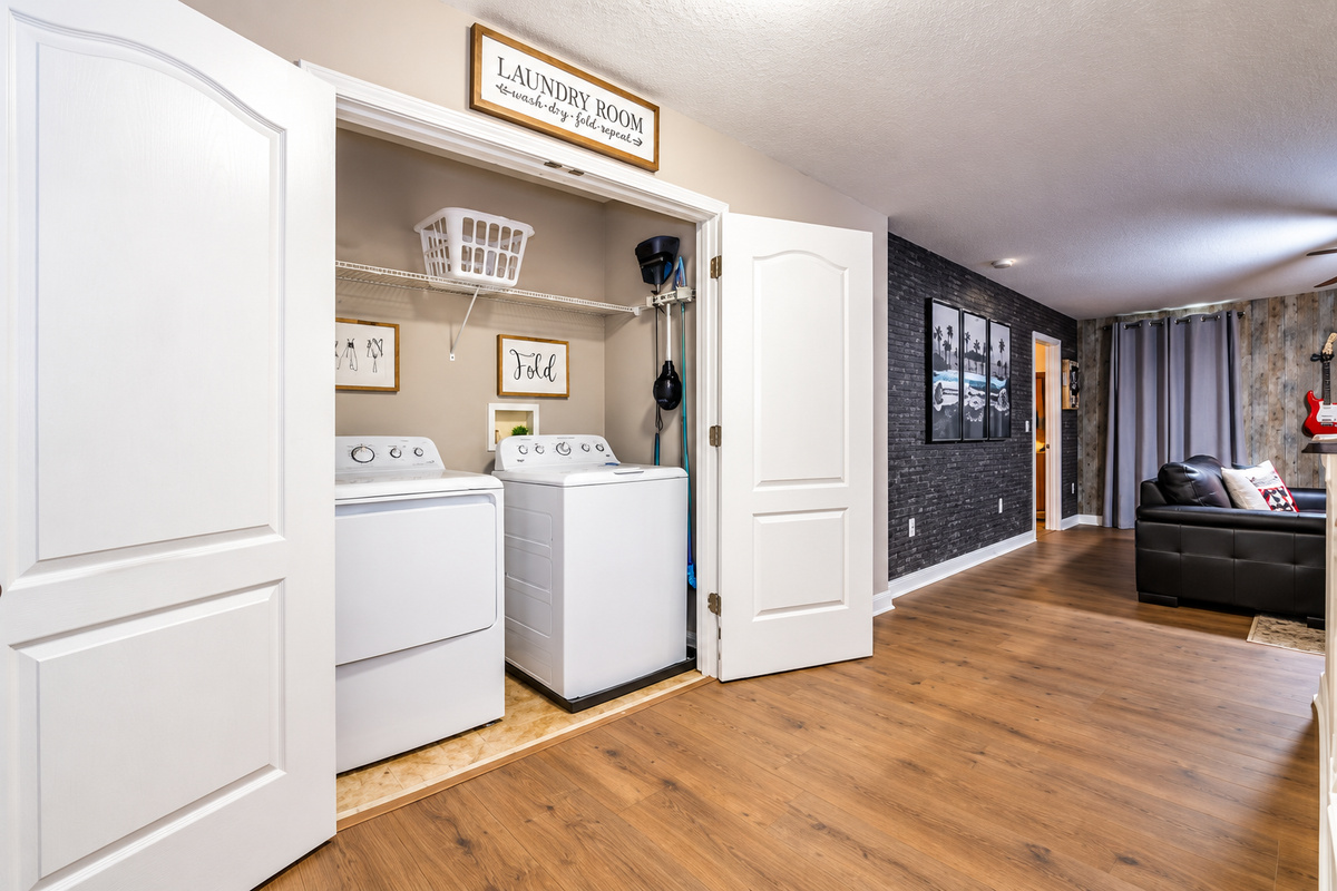 No need to overpack. You can do laundry here. We offer three complimentary laundry pods for your visit.