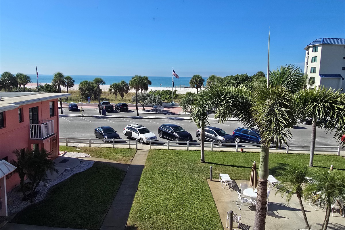 Beach View from the units living room window!