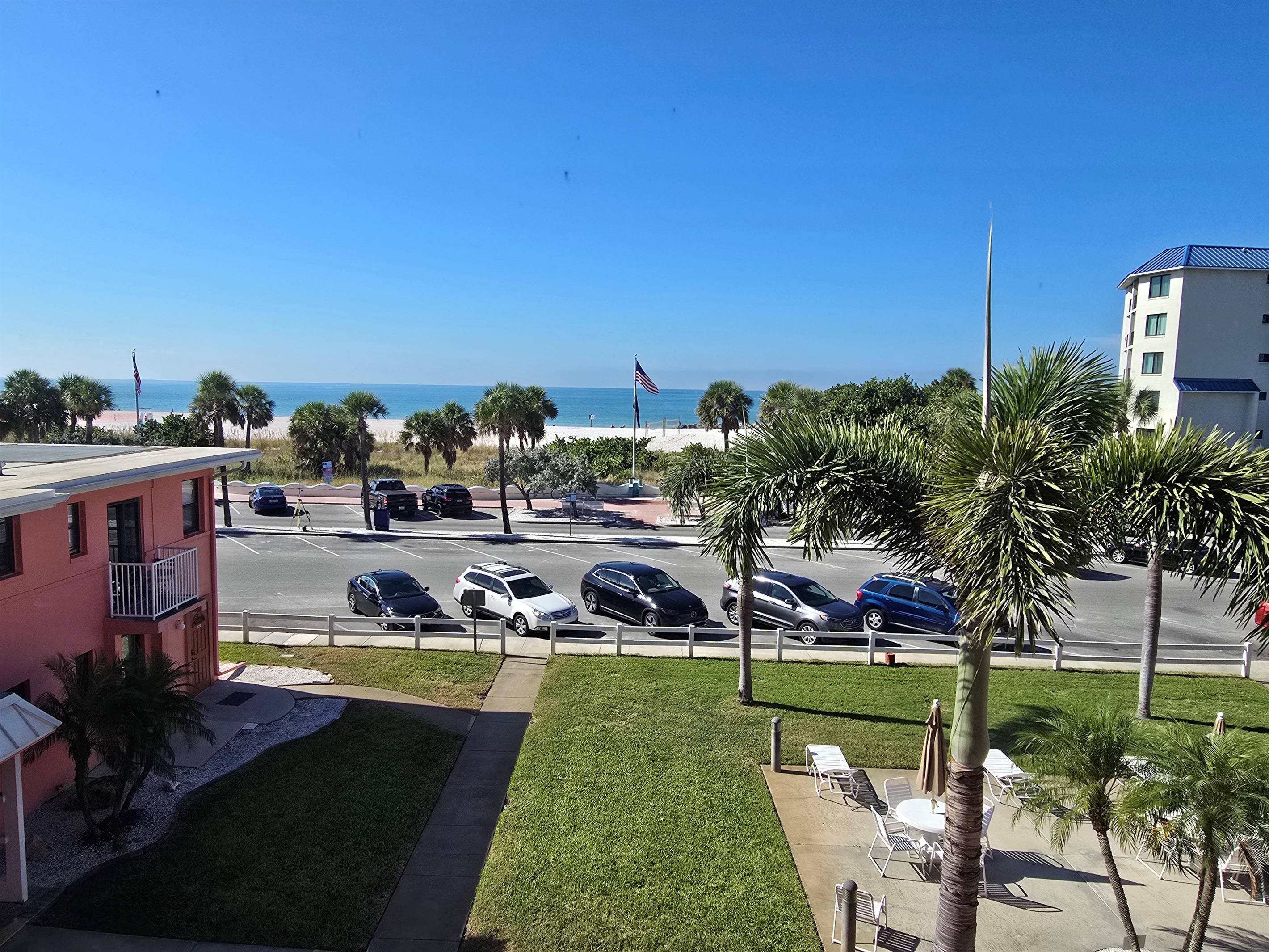 Beach View from the units living room window!