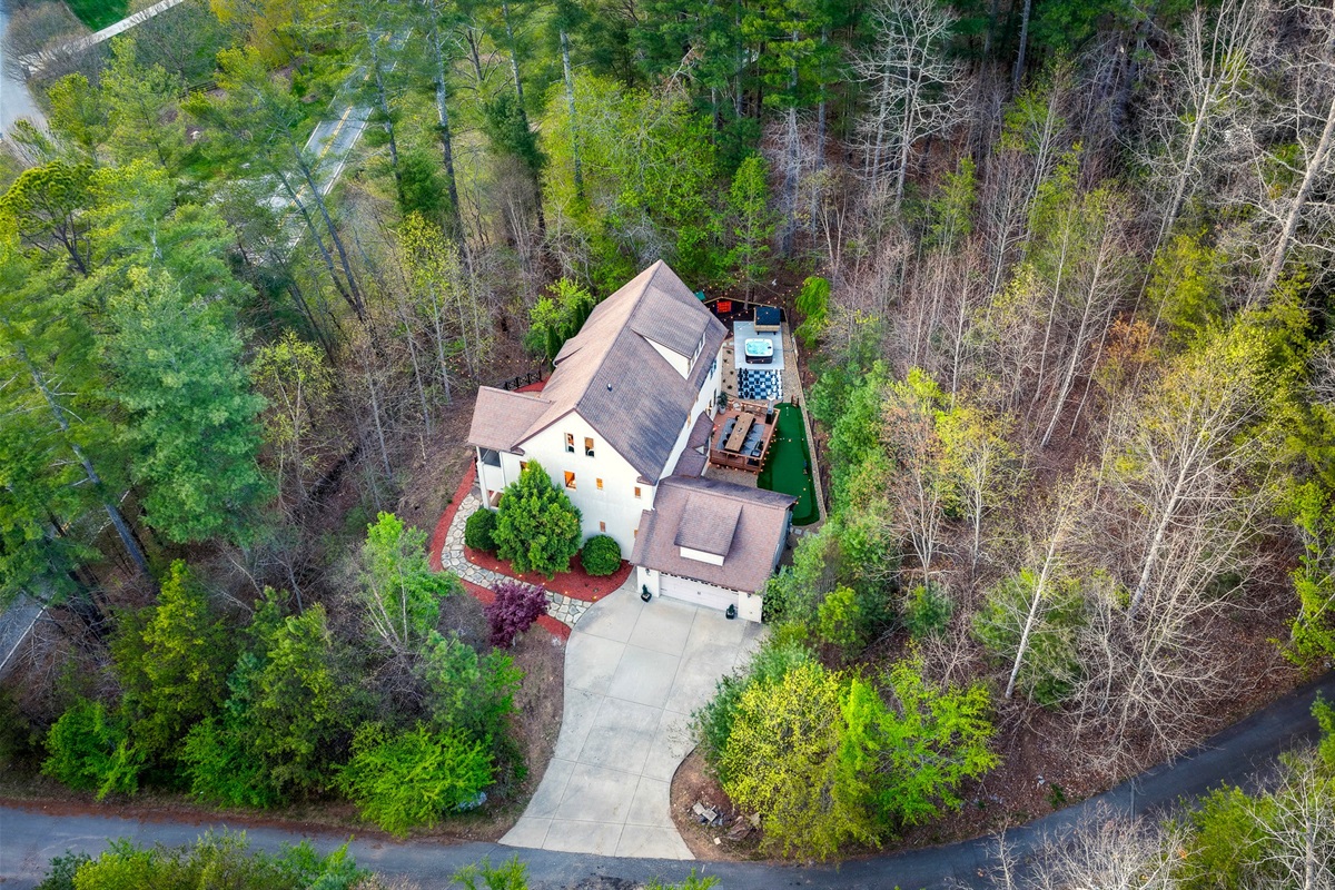 Private, wooded lot with full property footprint - rare combination of space and proximity to Asheville