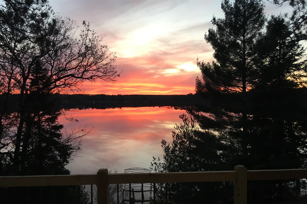 Sunset over the lake