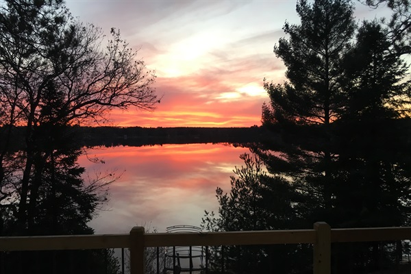 Sunset over the lake