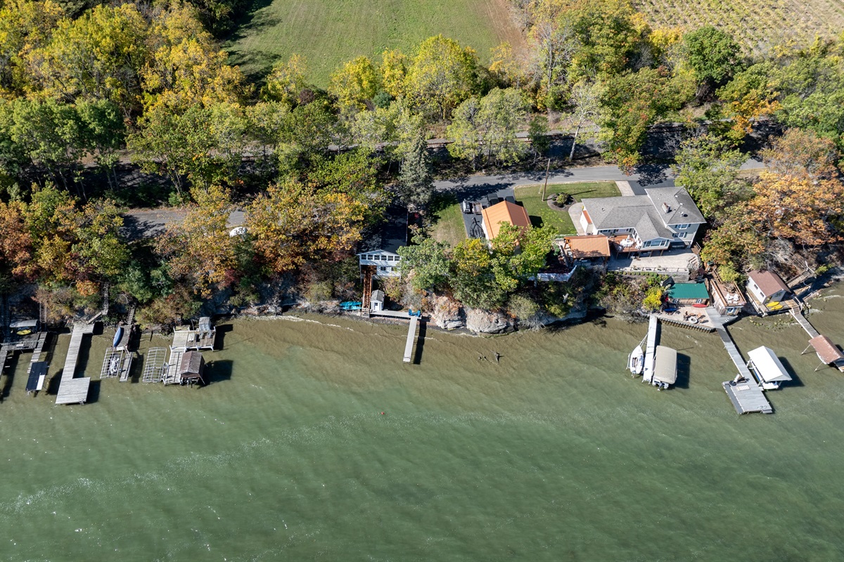 Peaceful lakefront escape with private dock access — perfect for morning coffee and sunset views over the water.