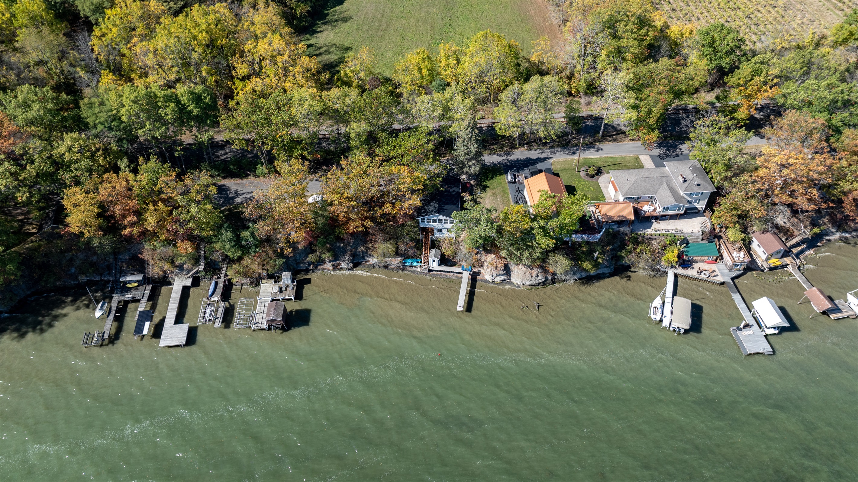Peaceful lakefront escape with private dock access — perfect for morning coffee and sunset views over the water.