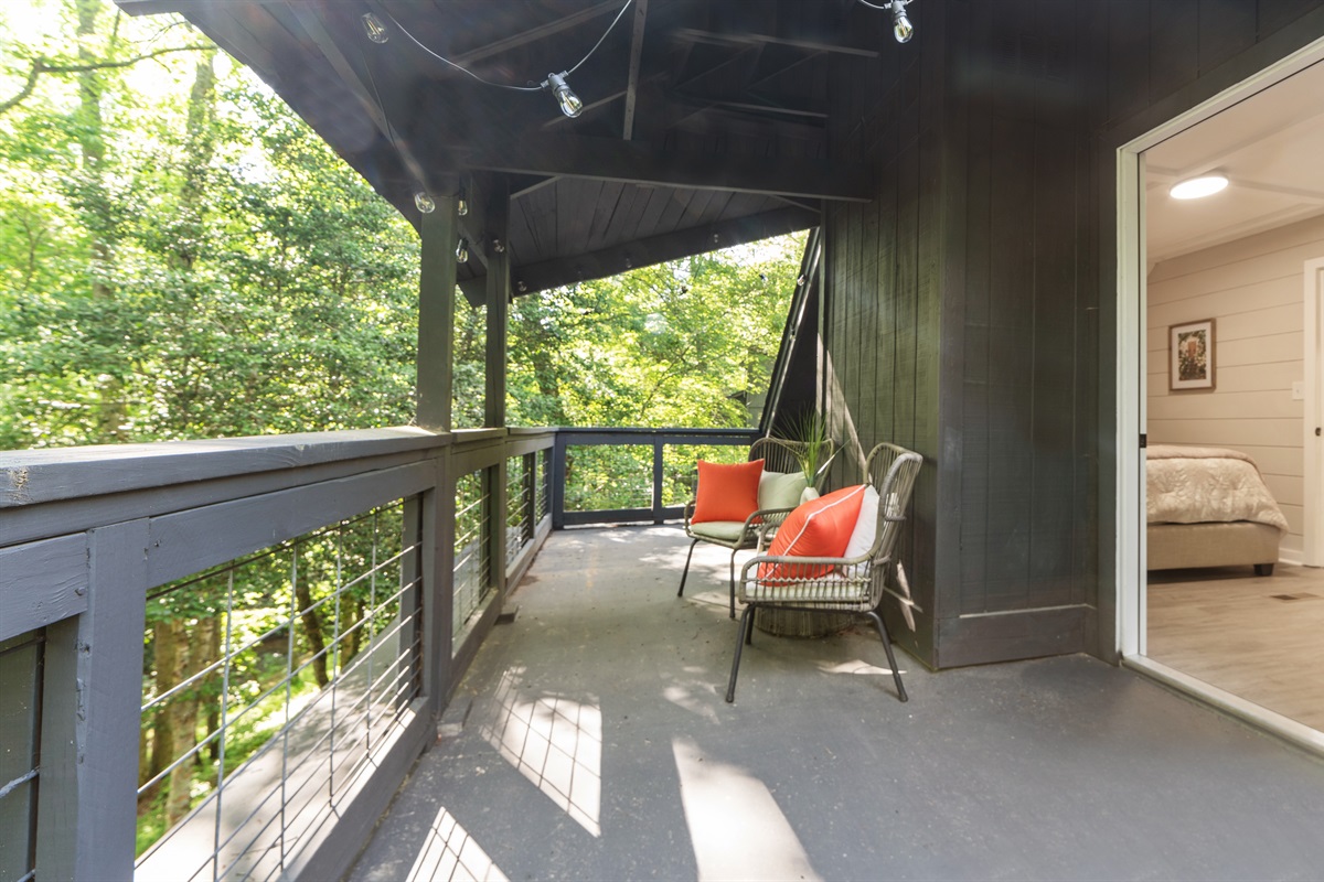 Exterior door leading to the back porch- Creekside Cottage 