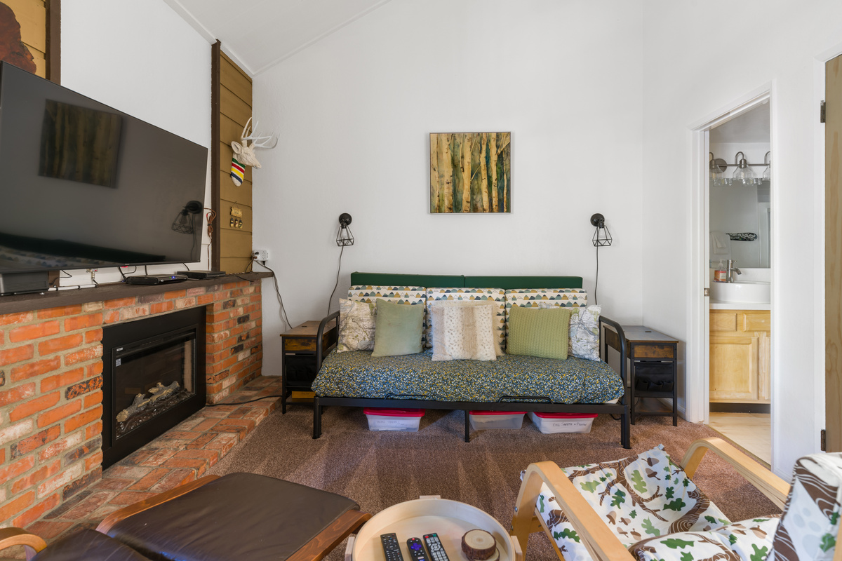 Living area & trundle bed