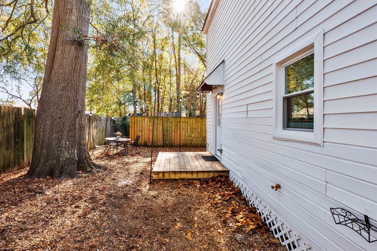 Outside deck and table