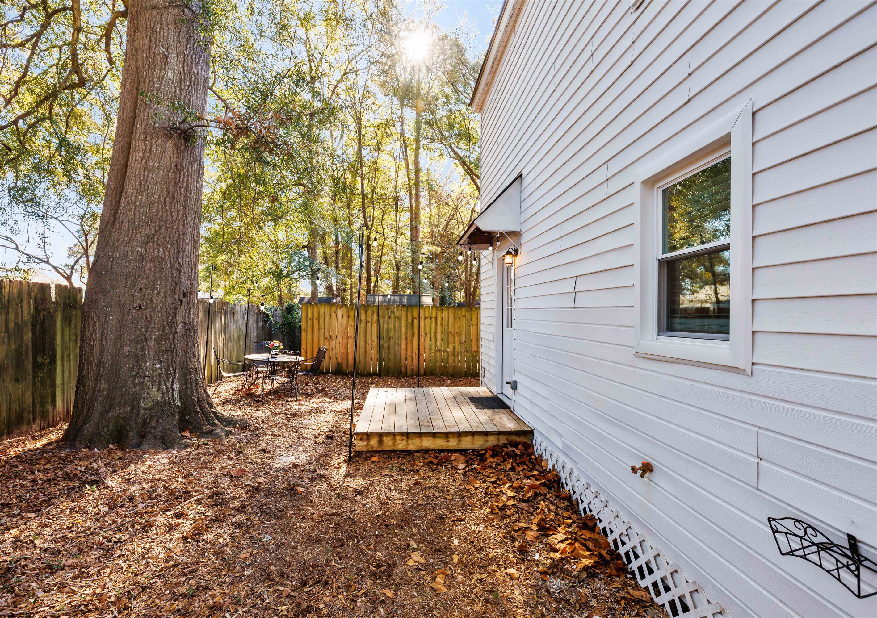Outside deck and table