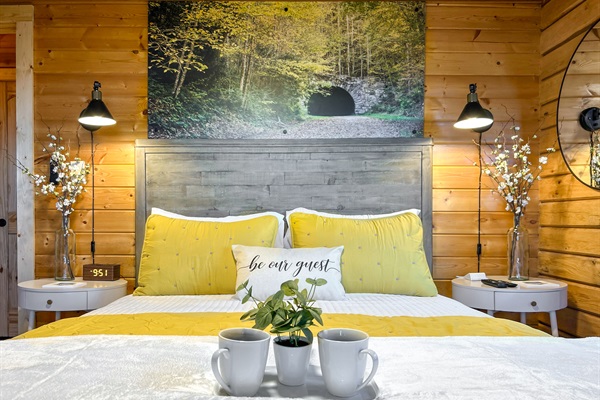Coffee in bed is a must if you're staying in this room.