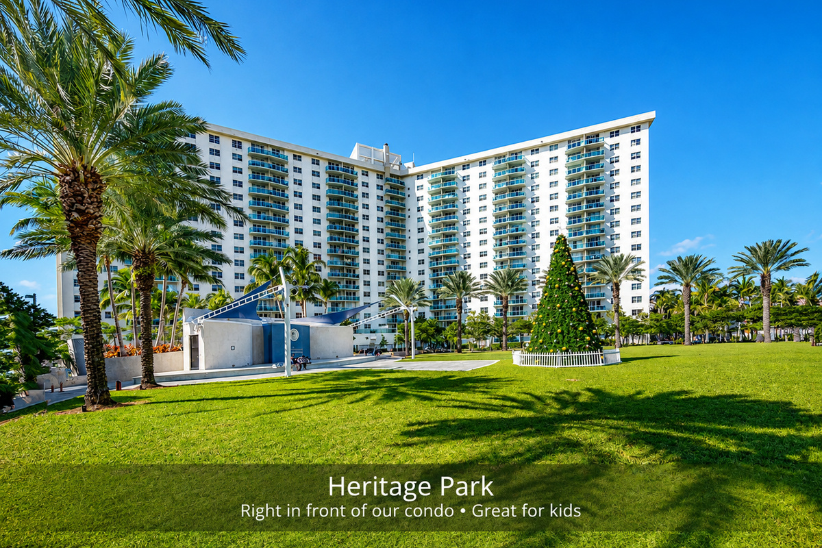 Heritage Park in front of Ocean Reserve Condominium