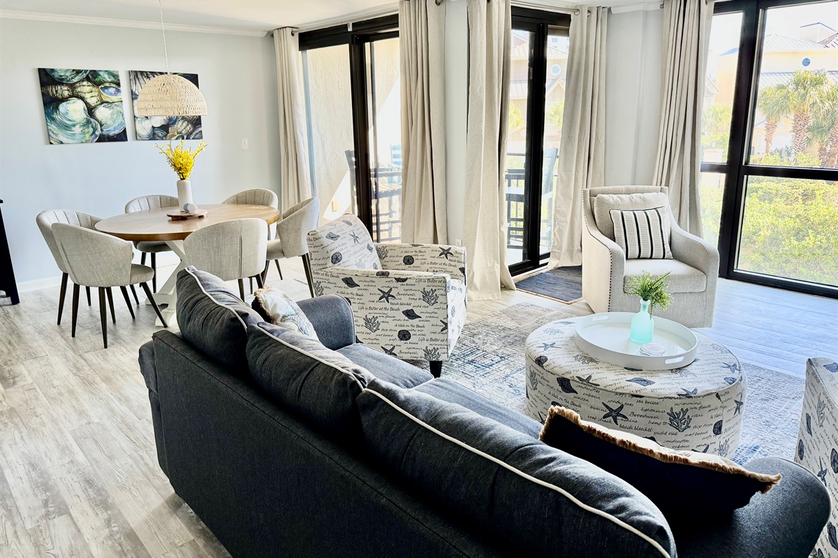 And, to the left of the living room is our dining area.