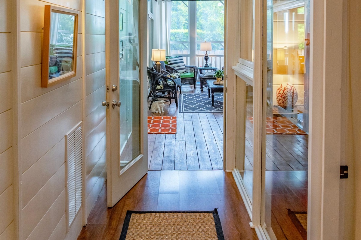 Hall leading to front porch