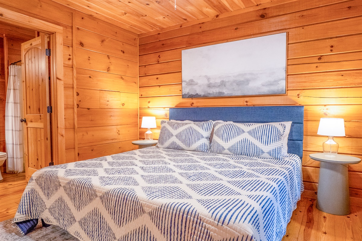 Rest easy in stylishly furnished main-level bedrooms that promote restful mountain nights.