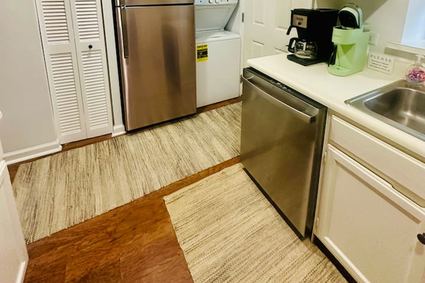 Kitchen with laundry closet