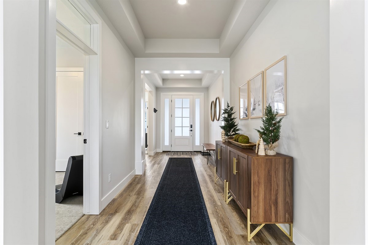 A clean, modern entryway that welcomes you home with a bright and inviting feel.