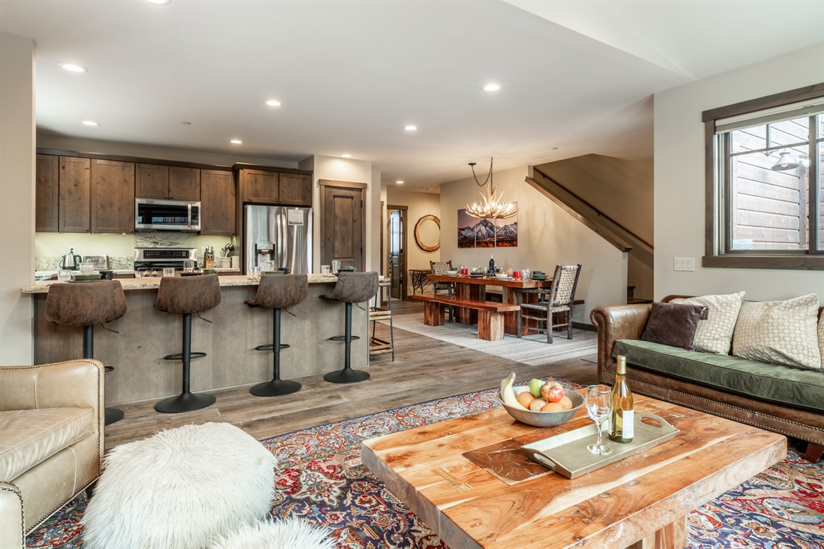 Nearly 2,000 square feet of thoughtfully designed living space—ideal for conversation, connection, and relaxed mountain evenings.