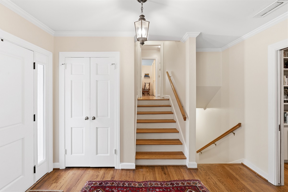 Staircase leading to the upper level