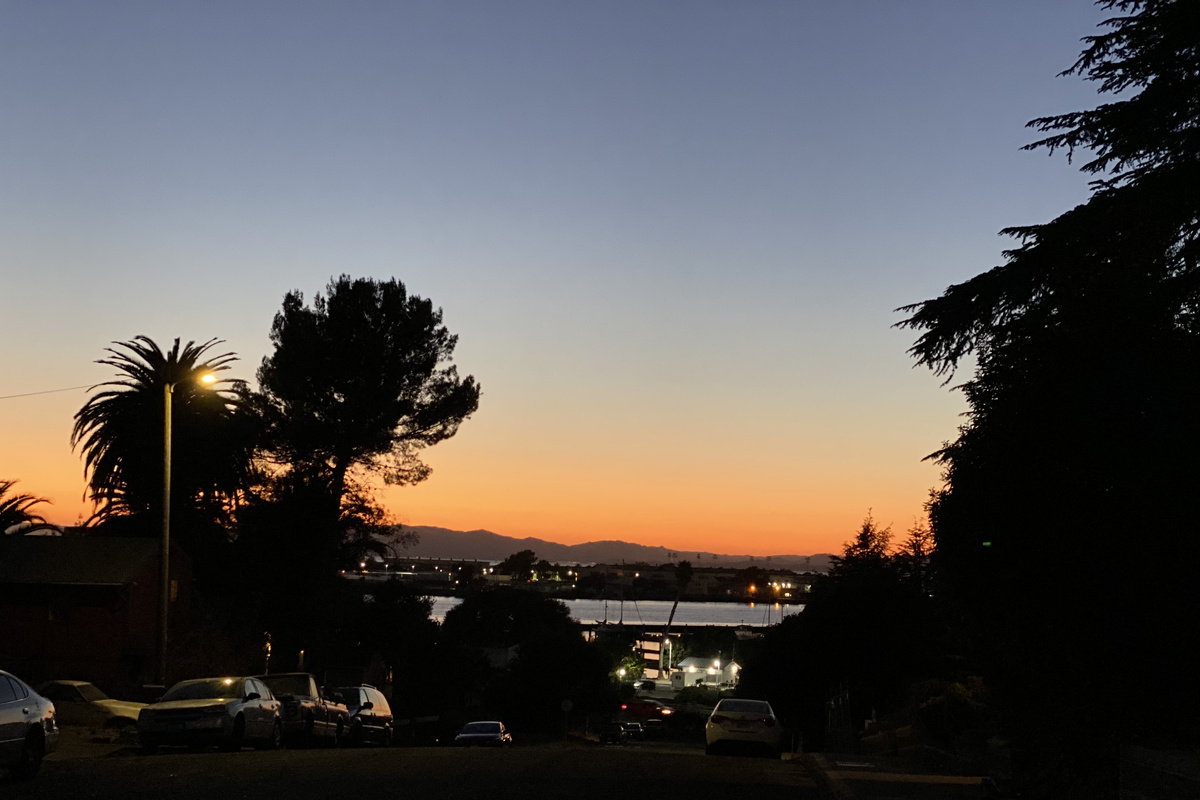 Stunning sunset over the Bay 