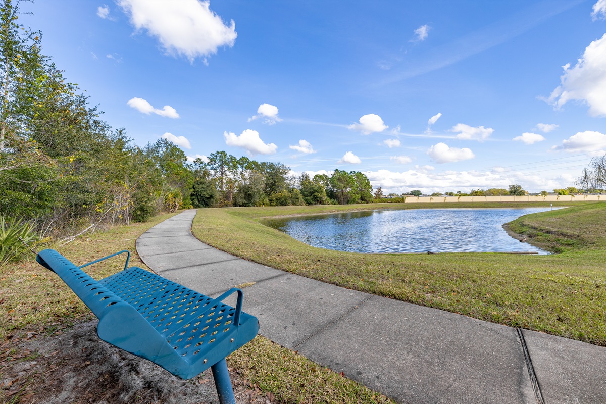 Lots of walking paths around Indian Creek and its ponds.