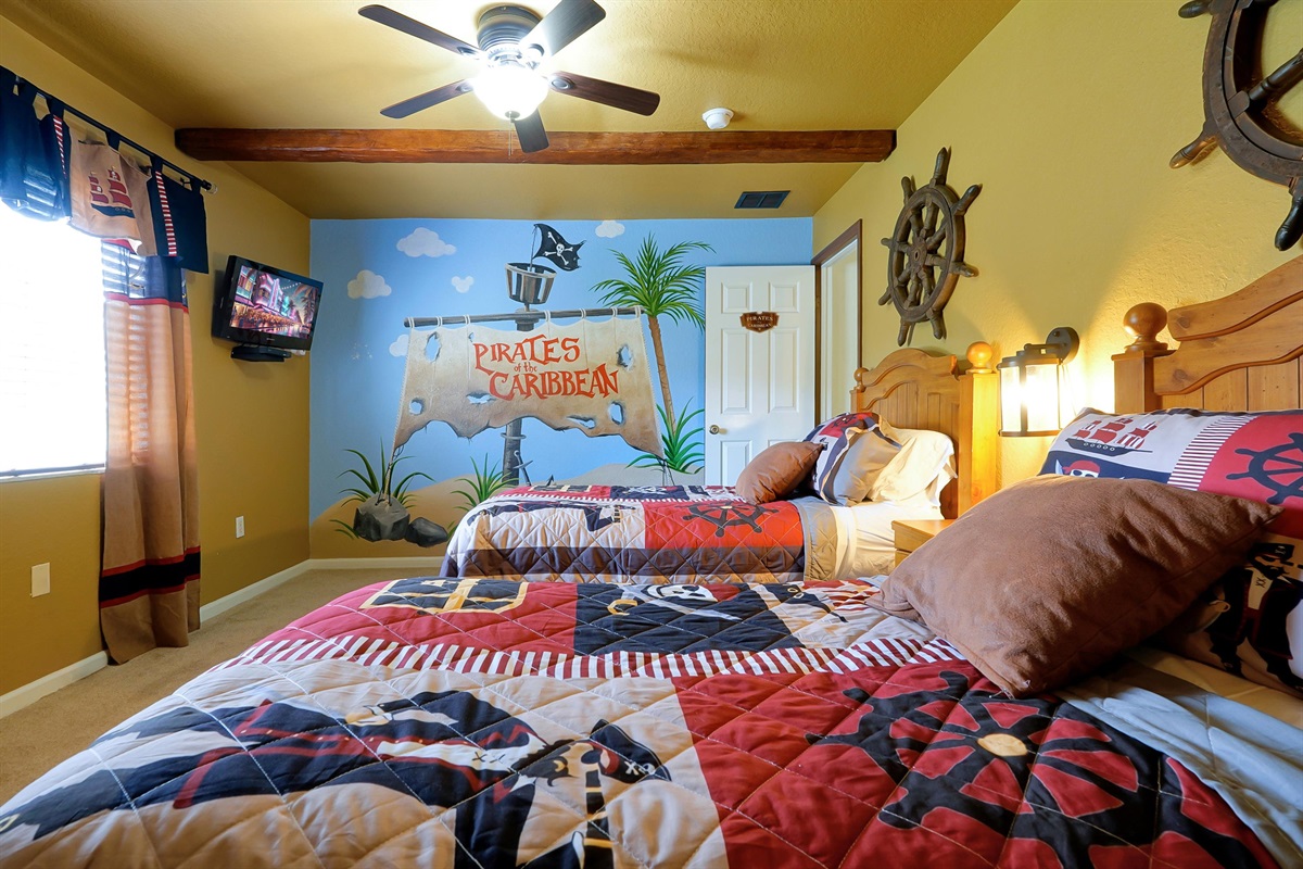 Pirate themed room 2 Twin Beds