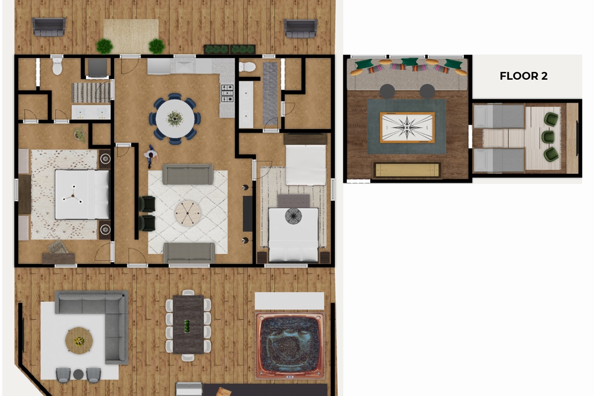 Nestled in the pines with space to breathe, Misty Pines offers privacy, convenience, and upscale rustic charm all in one inviting setting.