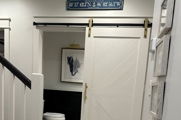 Powder Room off front entry