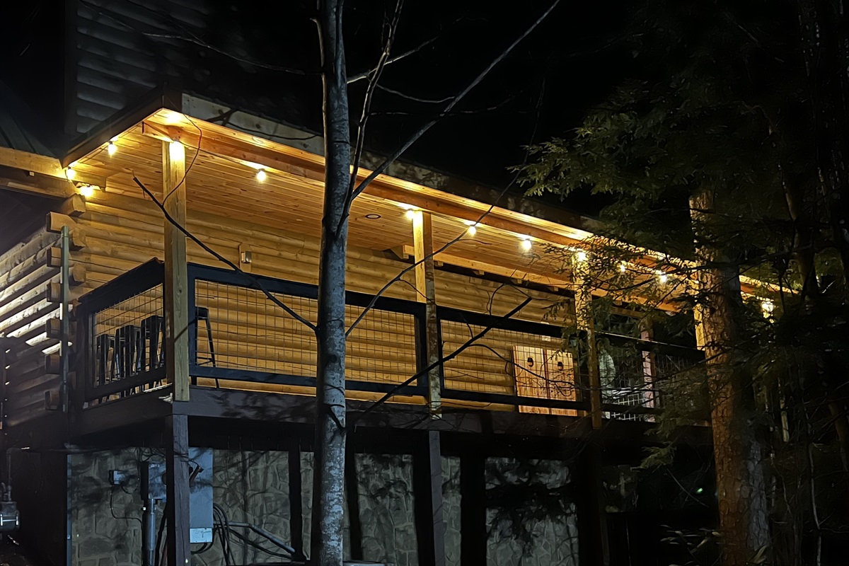 Cornhole! Games day or night on the covered deck!