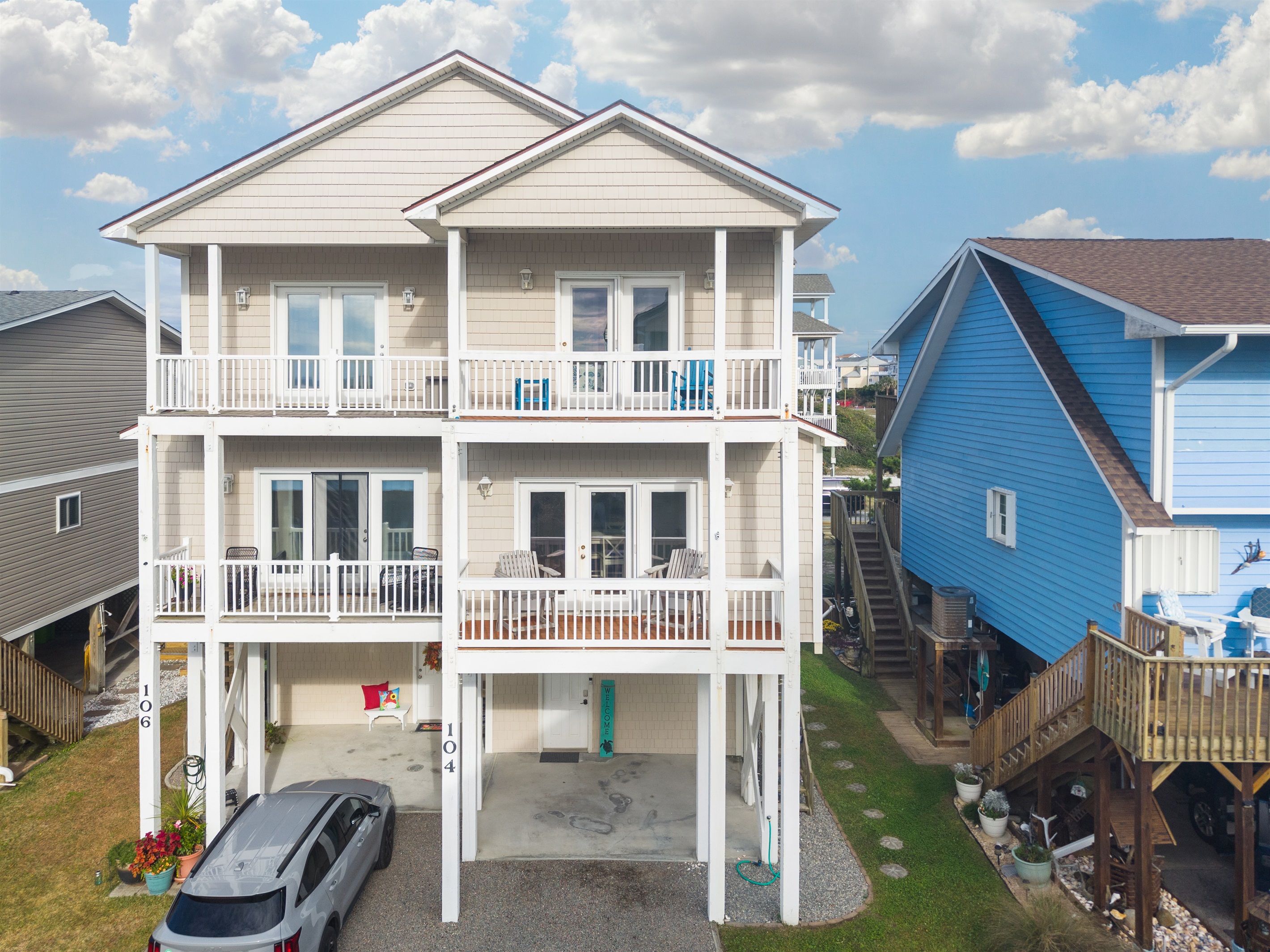 Your space is the right side of a quiet coastal duplex—private, comfortable, and close to the beach.