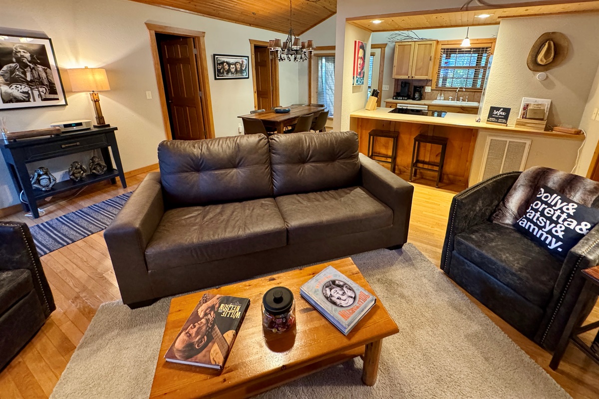 Open floor plan with Hardwoods floor to ceiling!