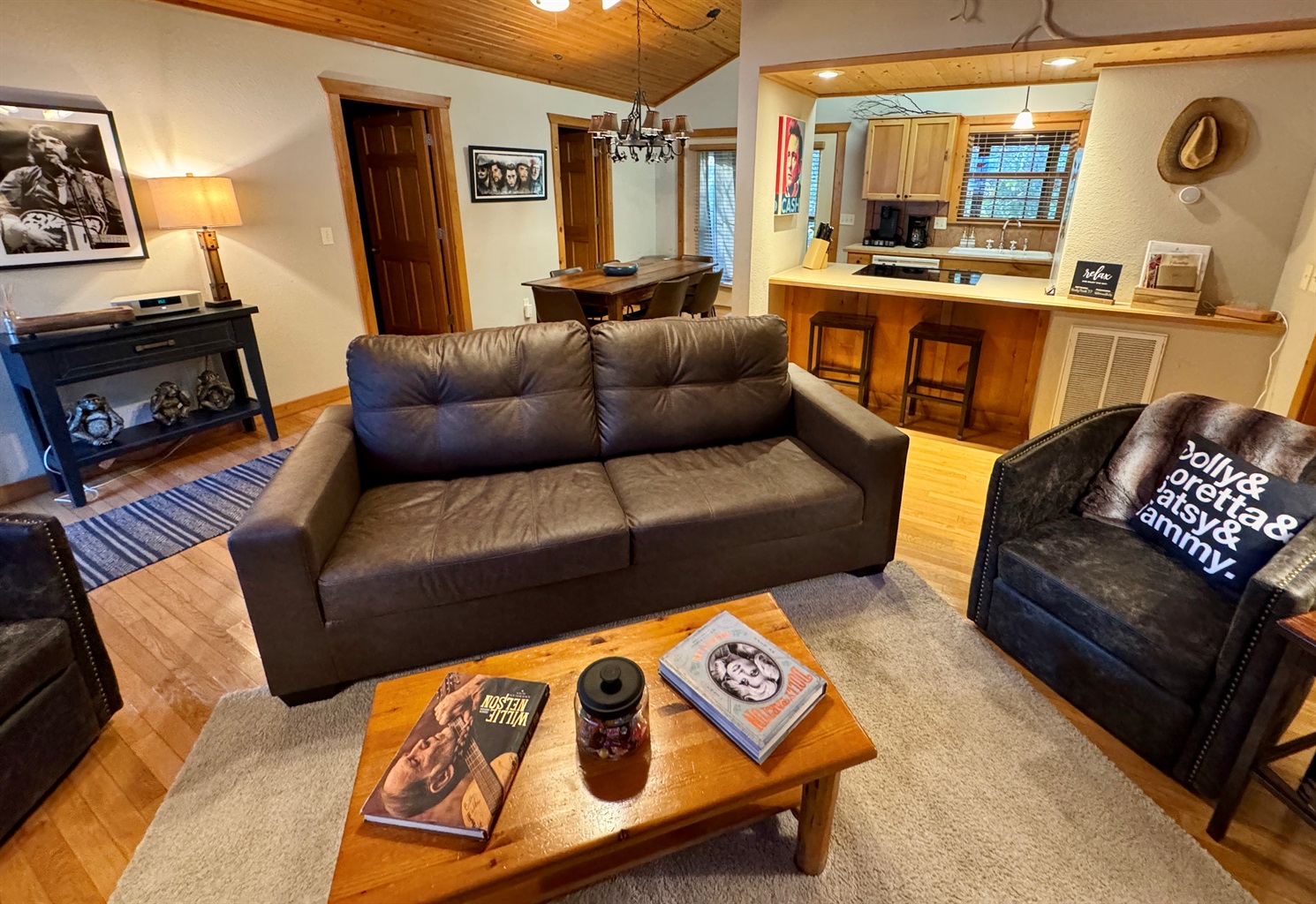 Open floor plan with Hardwoods floor to ceiling!