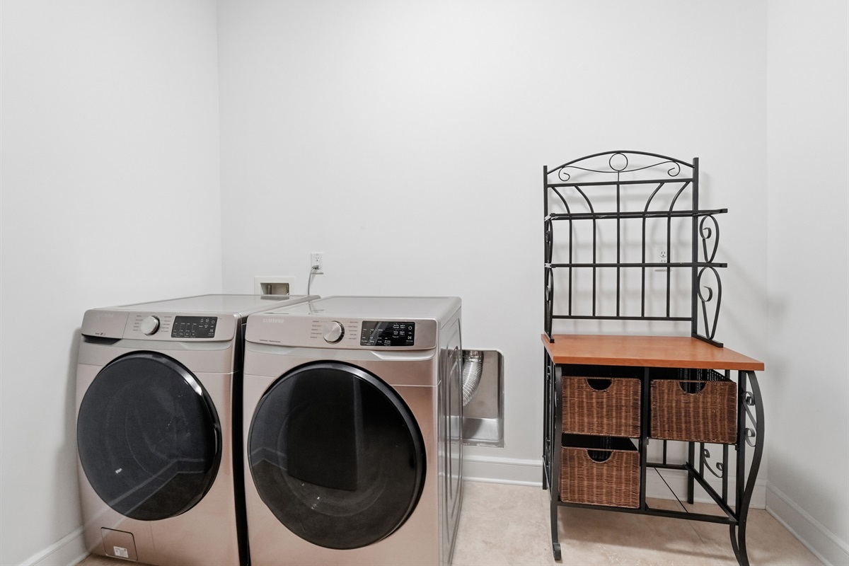 Downstairs laundry room