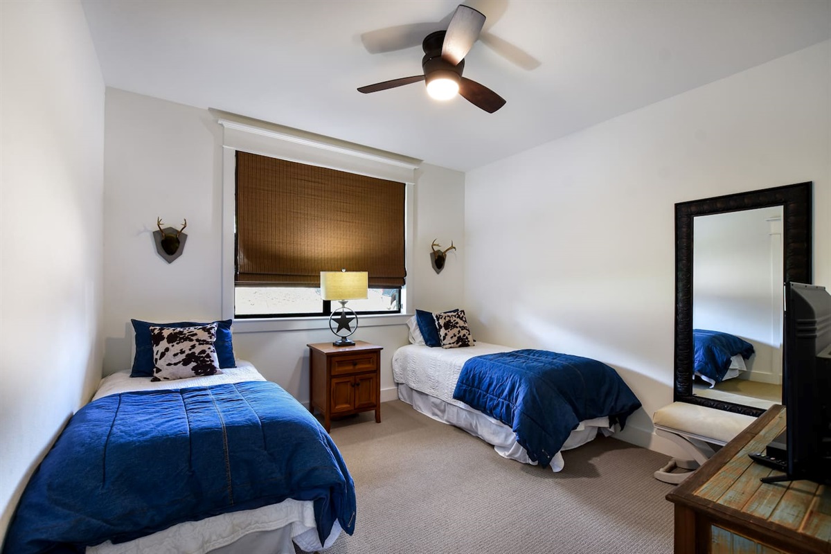 Twin Beds in Downstairs Guest Bedroom