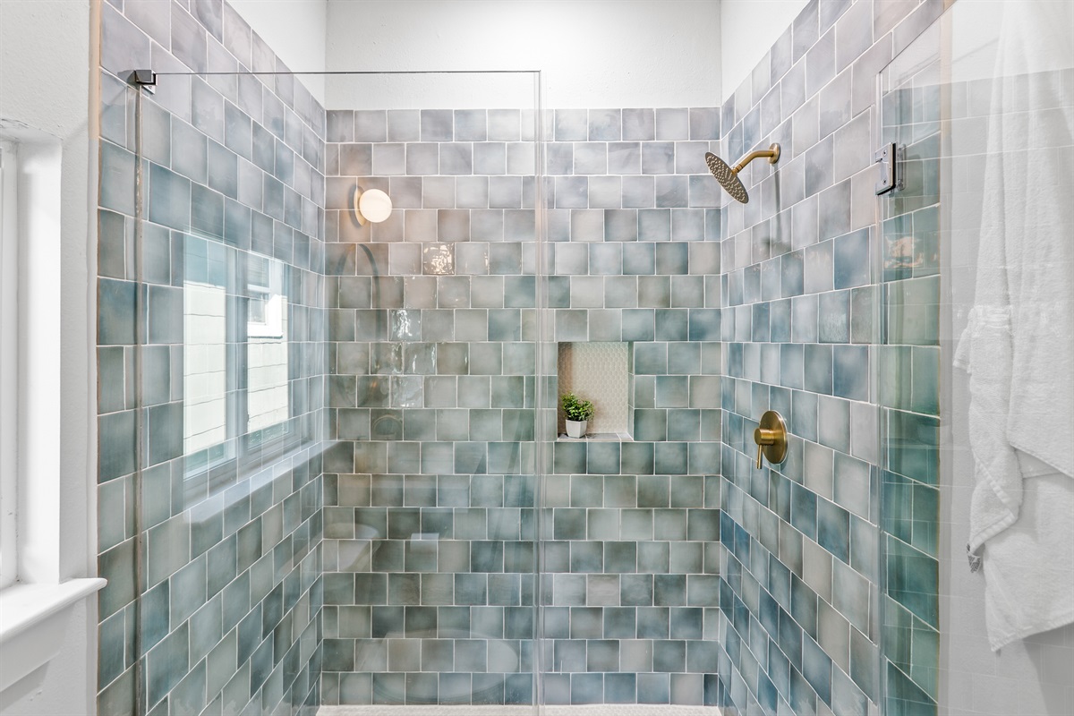 Walk in master shower!  Room for 2 in the shower;)