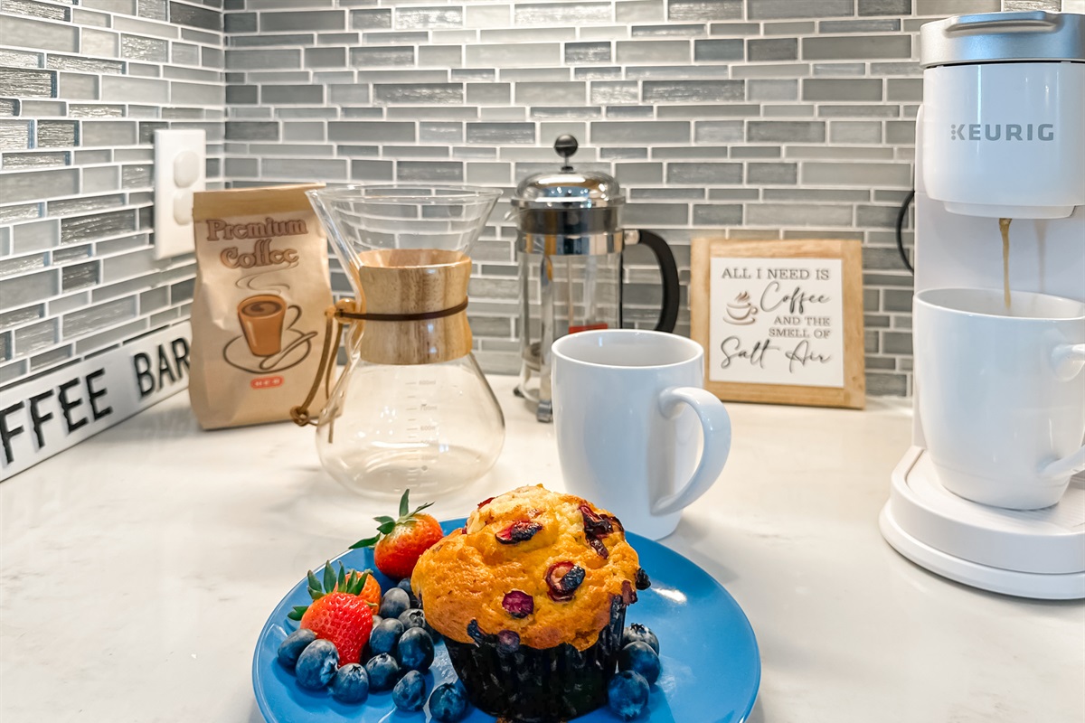 ...and enjoy the complimentary coffee bar...