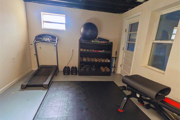 Stay active during your stay with access to a convenient in-home gym.