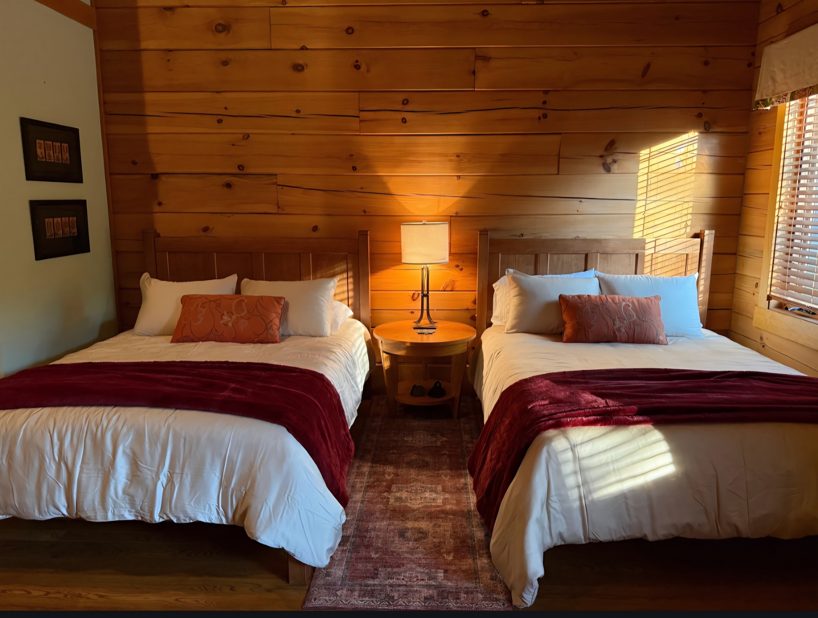 Second bedroom with 2 queen beds and a smart TV