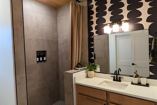 Walk-In Shower on Lower Level