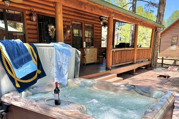 Hot tub is maintained year round!