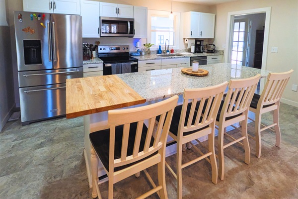 Spacious dining area ideal for shared meals, game nights, or planning the day’s adventures.