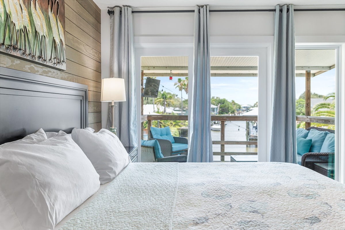 View of Canal Upstairs King Bedroom