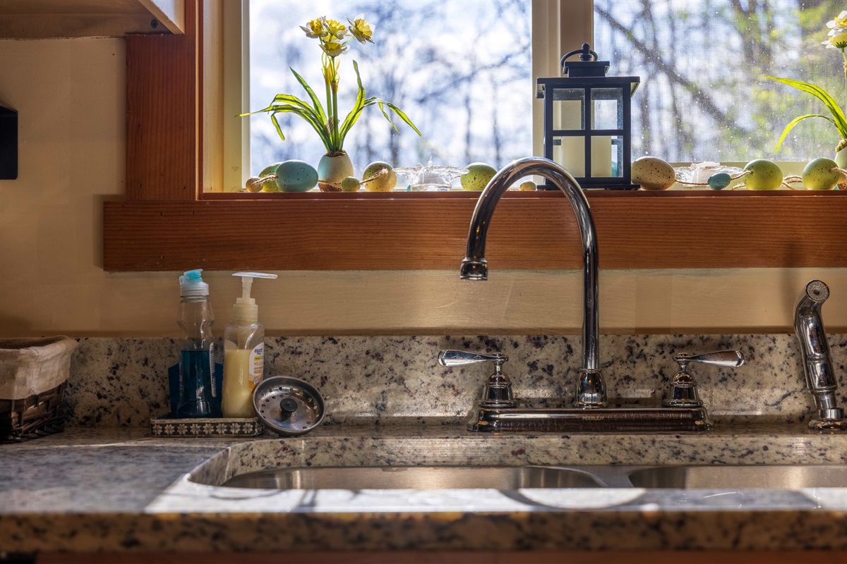 Enjoy the view even at the kitchen sink!