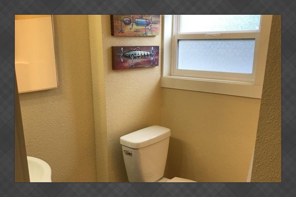 Bathroom on main level with shower