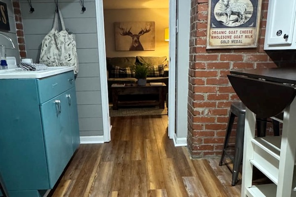 Newly laid beautiful flooring.   