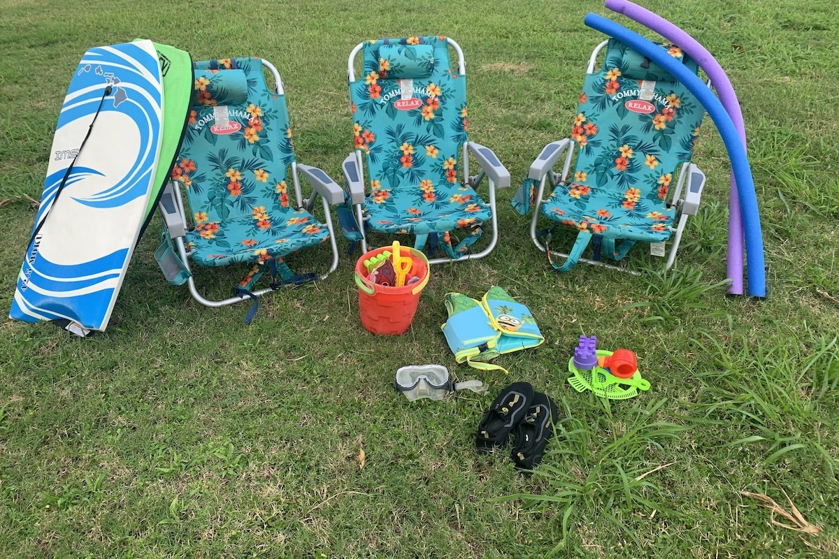 Tons of beach gear for your use! (not pictured is a beach umbrella)