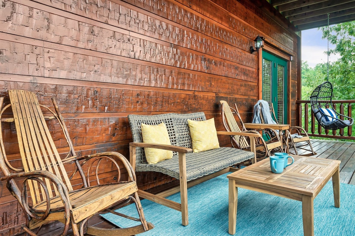 Leave the stress of everyday life behind with a lazy morning on the porch, sipping with a view
