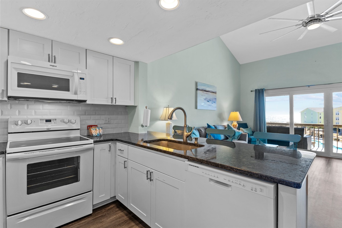 Kitchen views of the ocean