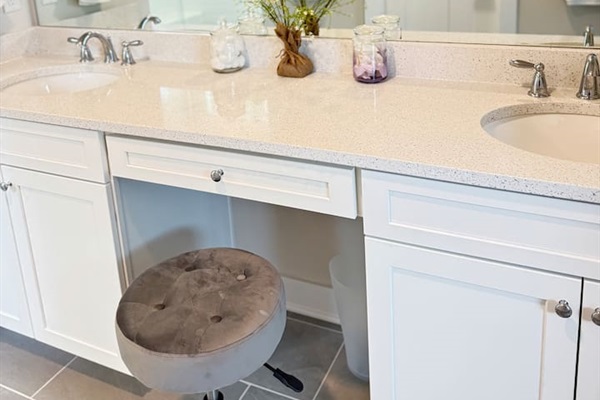 Guests will love this little make up nook!